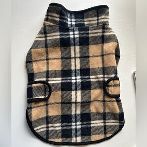 Plaid Dog Coat - Black and Tan